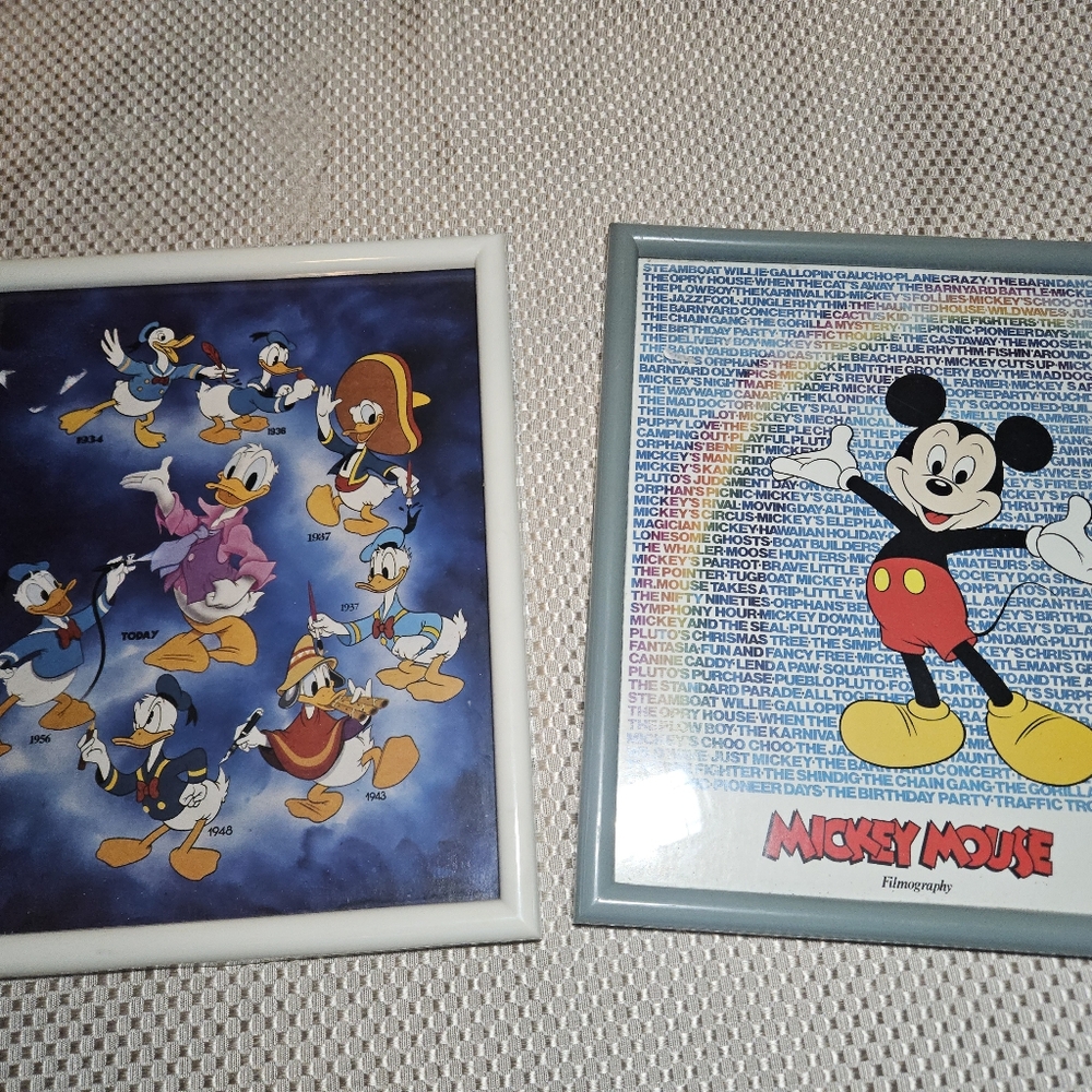 Disney Mickey Mouse Donald Duck Framed Art
